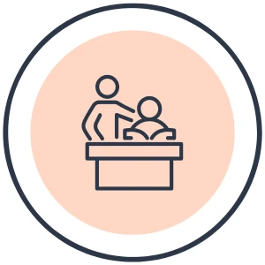 Parent-led instruction icon