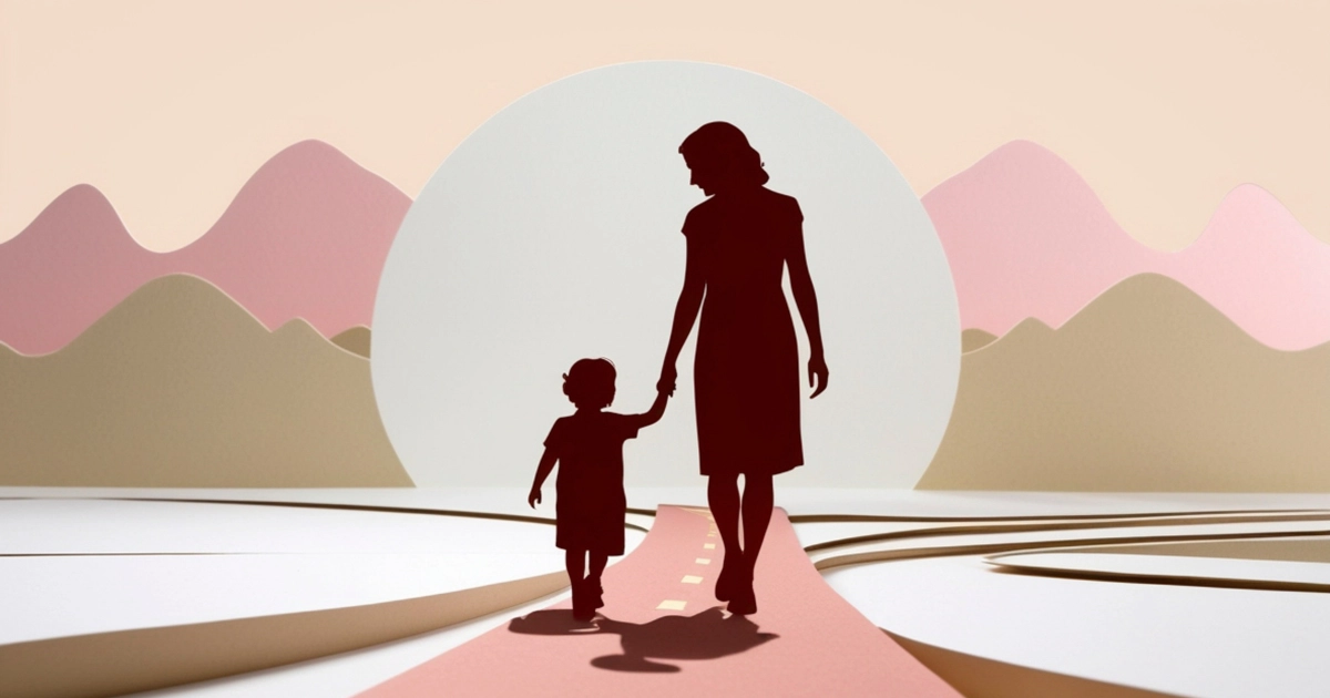 Silhouette of a parent and child walking down a path, symbolizing the journey of homeschooling for special needs.